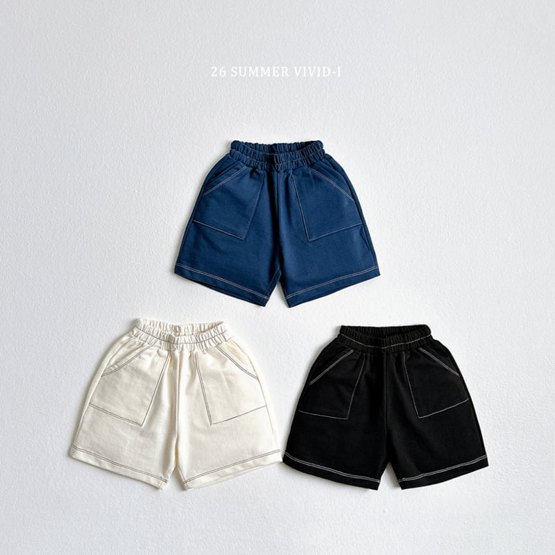 Vivid I - Korean Children Fashion - #childrensboutique - Sweat Stitch Shorts