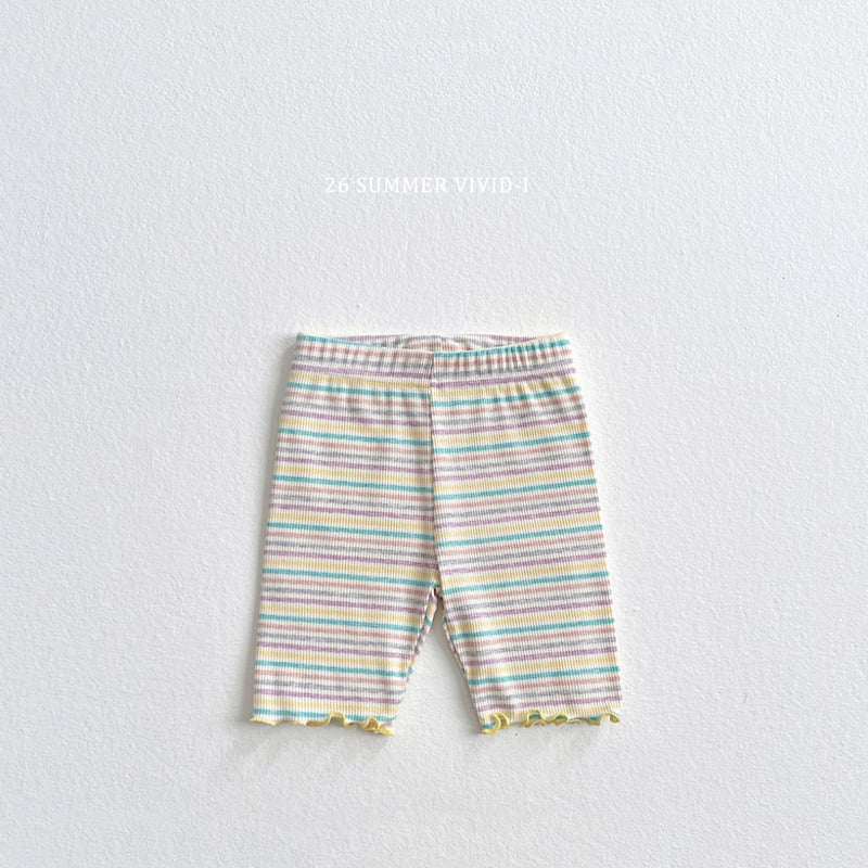 Vivid I - Korean Children Fashion - #childofig - Rainbow Ribbed Leggings - 4