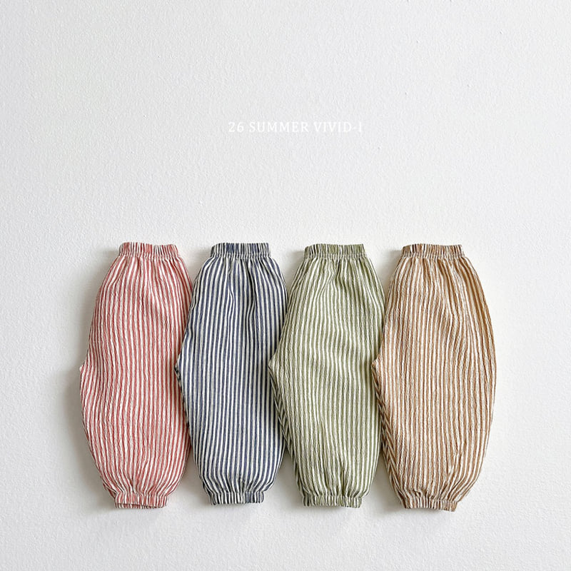 Vivid I - Korean Children Fashion - #childrensboutique - Vertical Yoru Loose Pants
