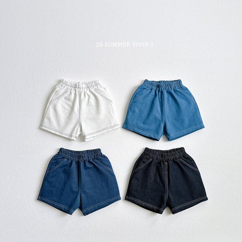 Vivid I - Korean Children Fashion - #childrensboutique - Spandex Denim Shorts