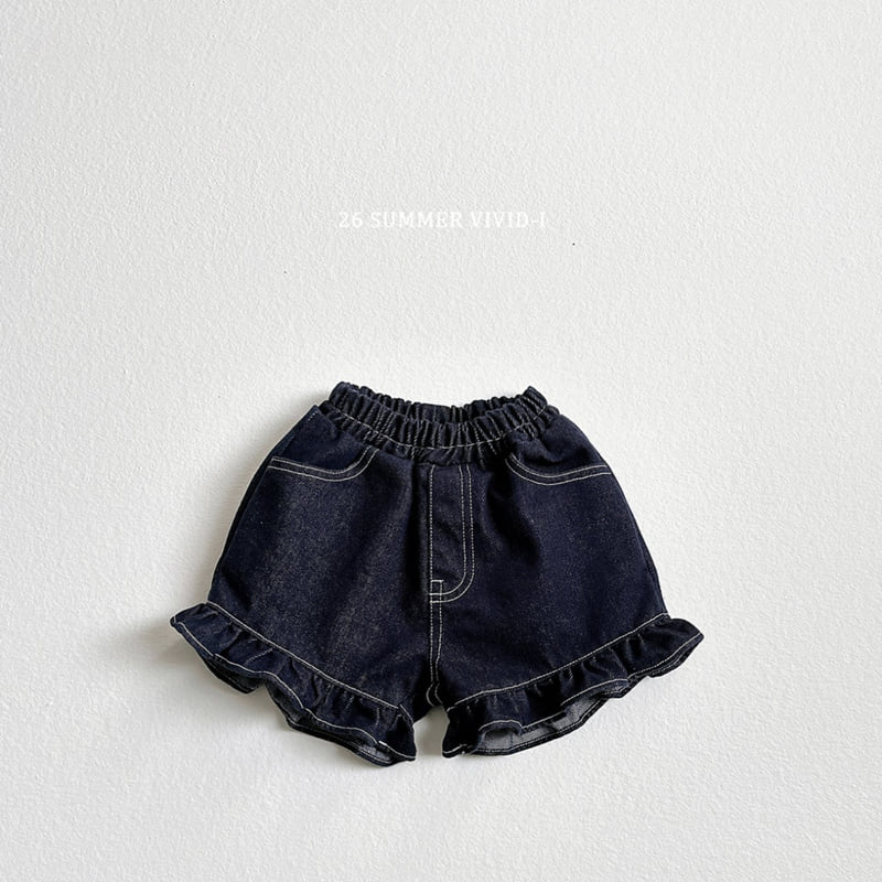 Vivid I - Korean Children Fashion - #childrensboutique - Frill Non-Fade Denim Shorts - 4