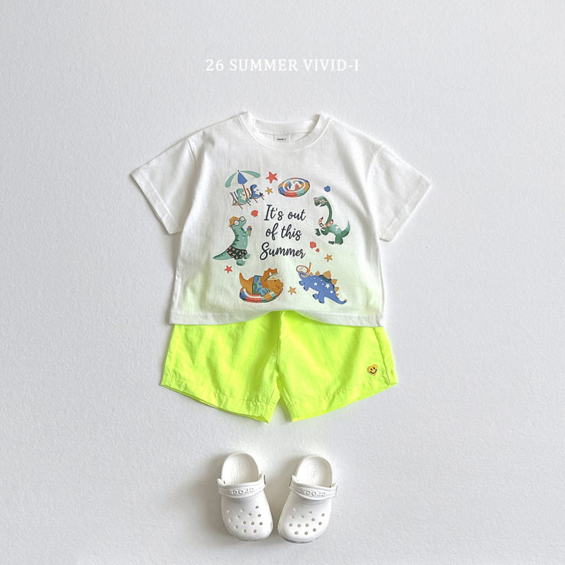 Vivid I - Korean Children Fashion - #designkidswear - Vacation Dinosaur Short Sleeve Tee - 9