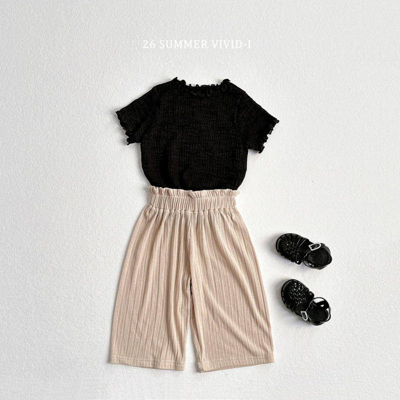 Vivid I - Korean Children Fashion - #designkidswear - Pleated Banding Wide Pants - 8