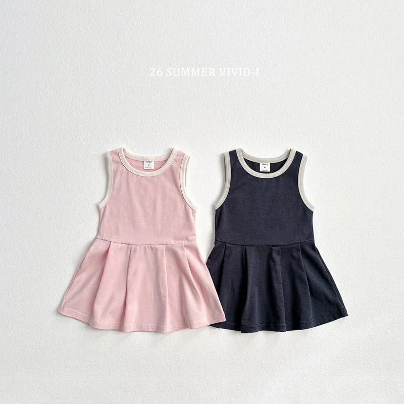 Vivid I - Korean Children Fashion - #designkidswear - Tennis Sleeveless One-piece