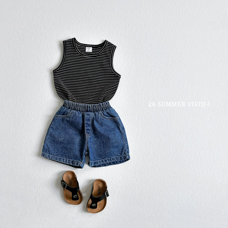 Vivid I - Korean Children Fashion - #designkidswear - Basic Denim Shorts - 10