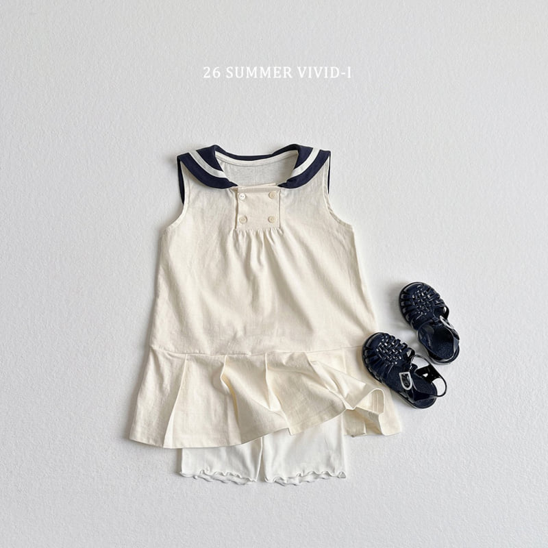 Vivid I - Korean Children Fashion - #designkidswear - Sailor Sleeveless One-piece - 7