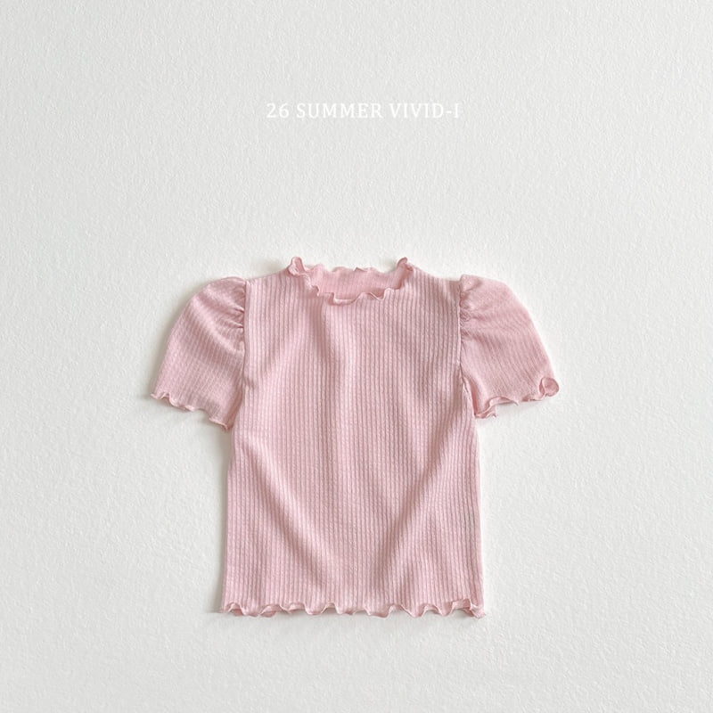 Vivid I - Korean Children Fashion - #designkidswear - Shirring Puff Frill Tee - 6
