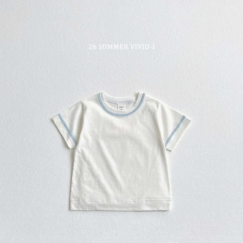 Vivid I - Korean Children Fashion - #designkidswear - Silket Rib Short Sleeve Tee - 5