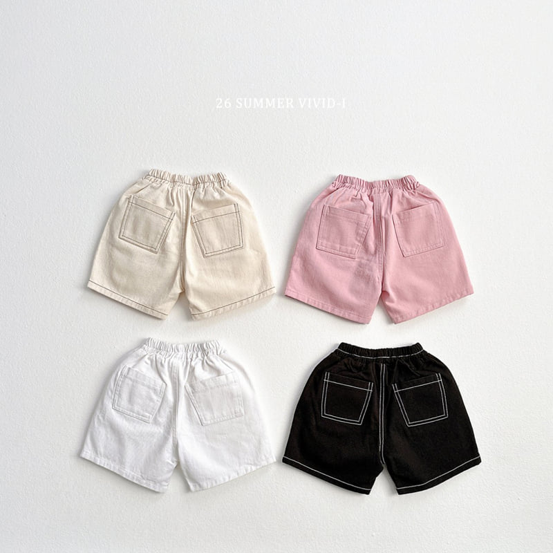 Vivid I - Korean Children Fashion - #designkidswear - Stitch Cotton Shorts - 3