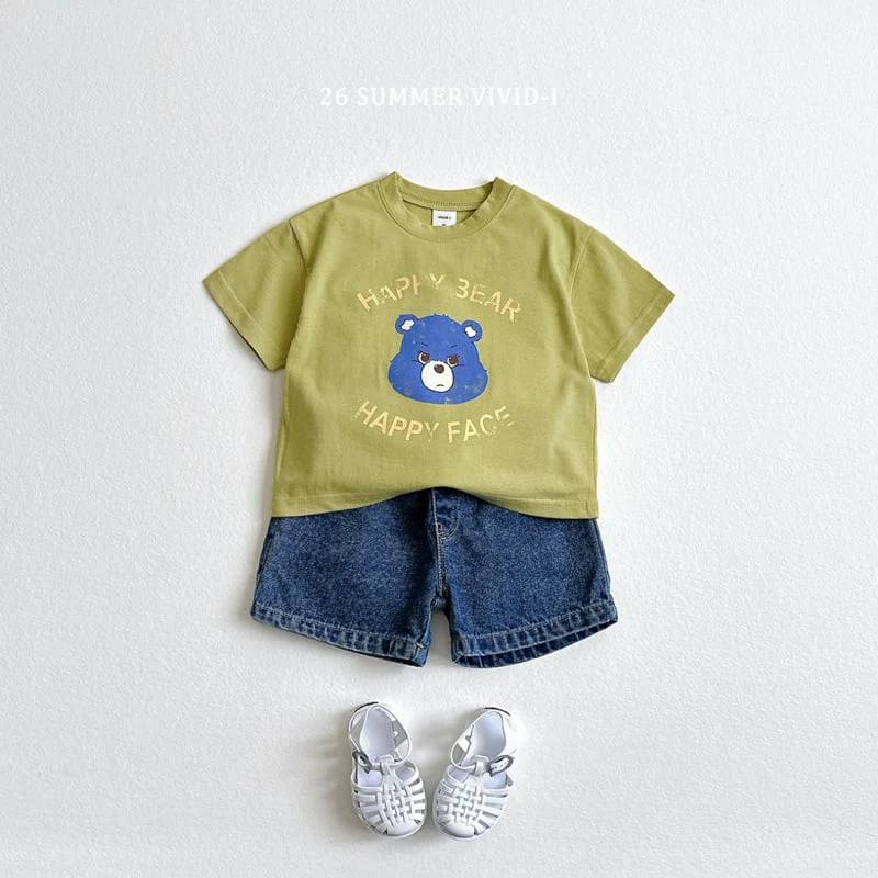 Vivid I - Korean Children Fashion - #discoveringself - Happy Bear Short Sleeve Tee - 9