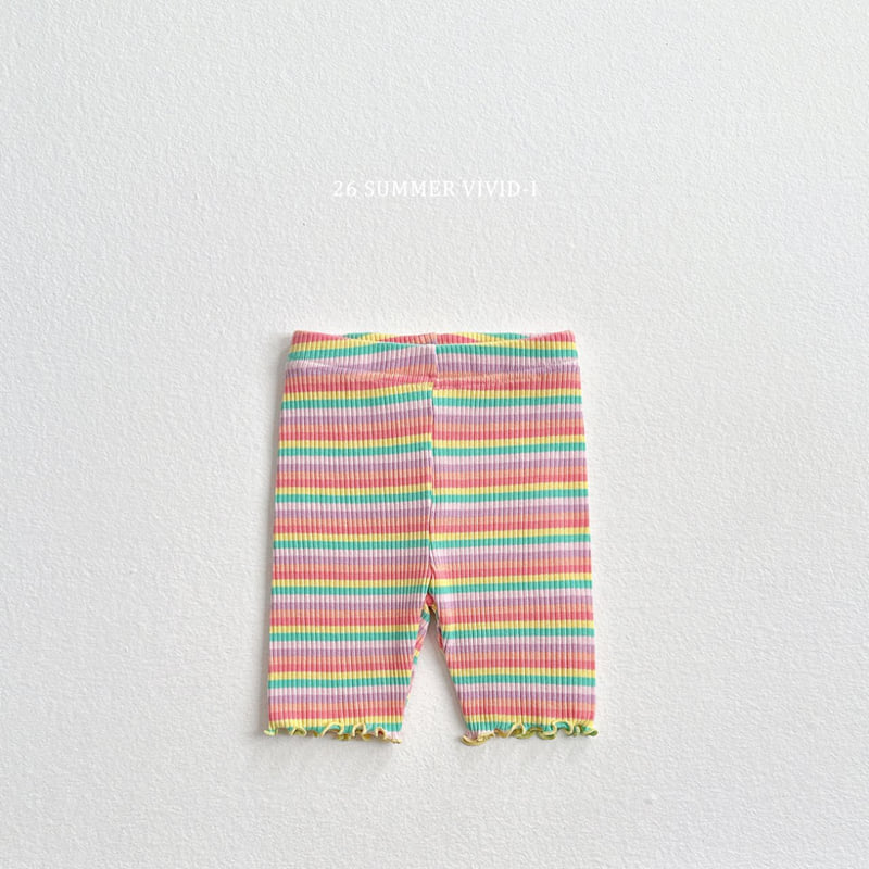 Vivid I - Korean Children Fashion - #discoveringself - Rainbow Ribbed Leggings - 6