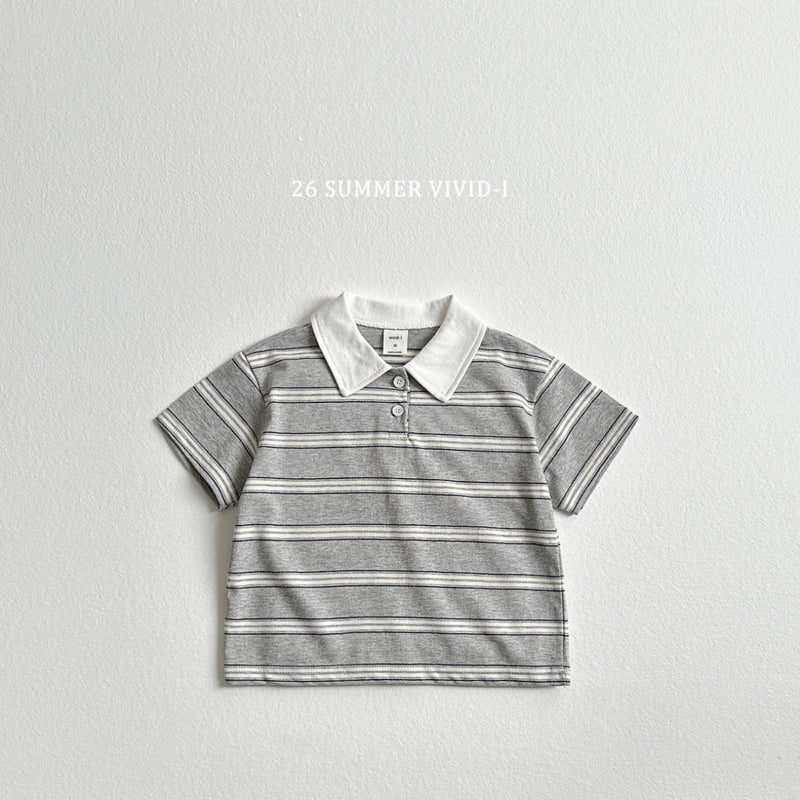 Vivid I - Korean Children Fashion - #discoveringself - Multi Collar Striped Short Sleeve - 5