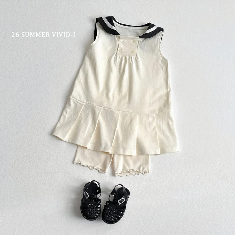Vivid I - Korean Children Fashion - #discoveringself - Sailor Sleeveless One-piece - 8