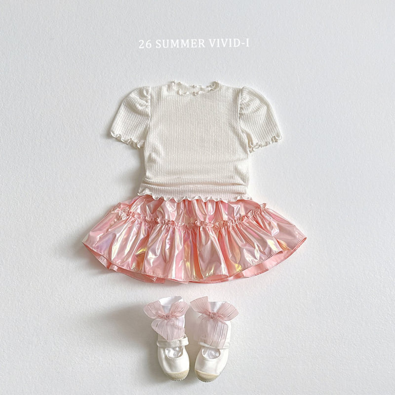 Vivid I - Korean Children Fashion - #discoveringself - Shirring Puff Frill Tee - 7