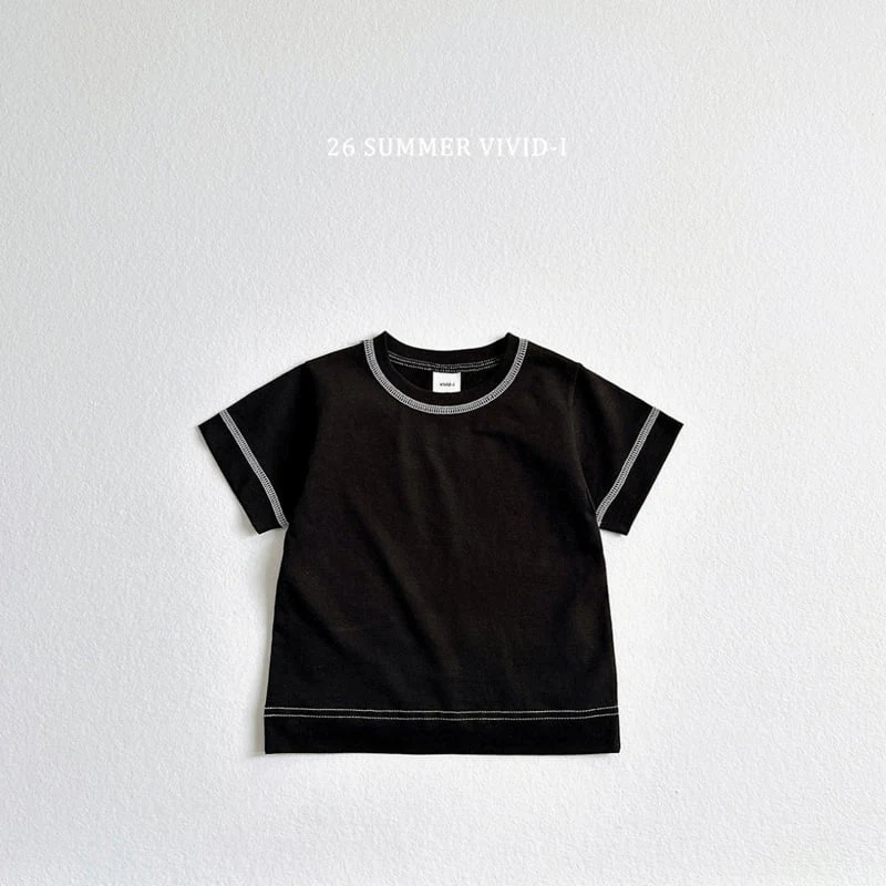 Vivid I - Korean Children Fashion - #discoveringself - Silket Rib Short Sleeve Tee - 6