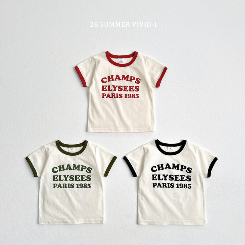 Vivid I - Korean Children Fashion - #discoveringself - Champs Ribbed Short Sleeve Tee - 4