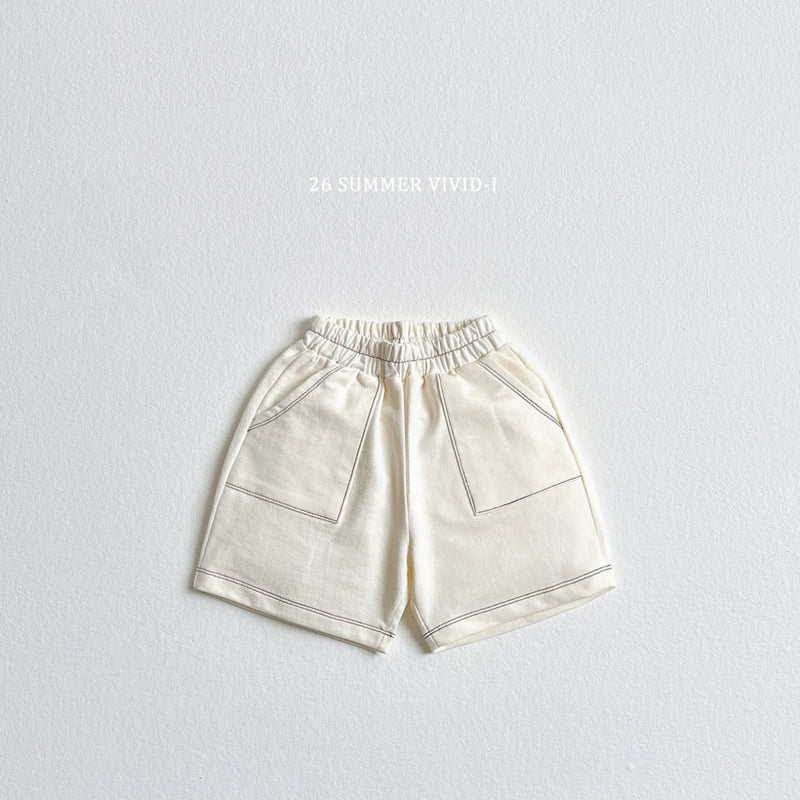 Vivid I - Korean Children Fashion - #discoveringself - Sweat Stitch Shorts - 4