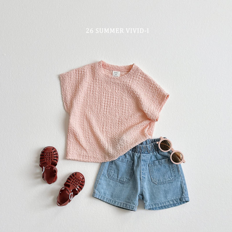 Vivid I - Korean Children Fashion - #fashionkids - Slub Pocket Denim Shorts - 9