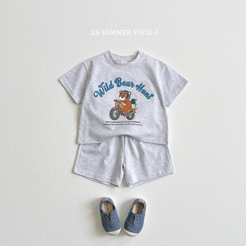 Vivid I - Korean Children Fashion - #fashionkids - Bike Bear Set - 6