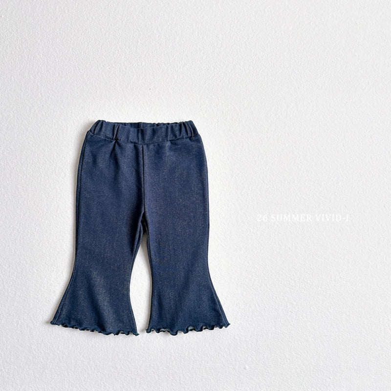 Vivid I - Korean Children Fashion - #discoveringself - Summer Indigo Flared Cropped Pants - 4