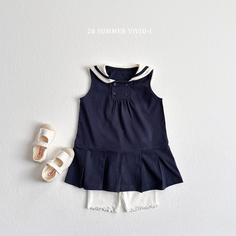 Vivid I - Korean Children Fashion - #fashionkids - Sailor Sleeveless One-piece - 9