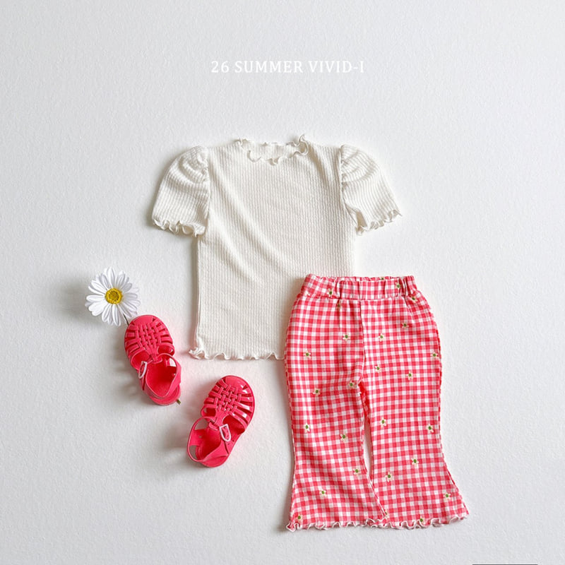Vivid I - Korean Children Fashion - #fashionkids - Shirring Puff Frill Tee - 8