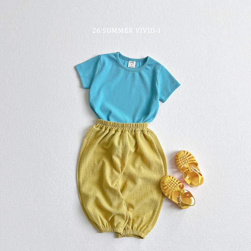 Vivid I - Korean Children Fashion - #kidsshorts - Pastel Ribbed Tee - 8