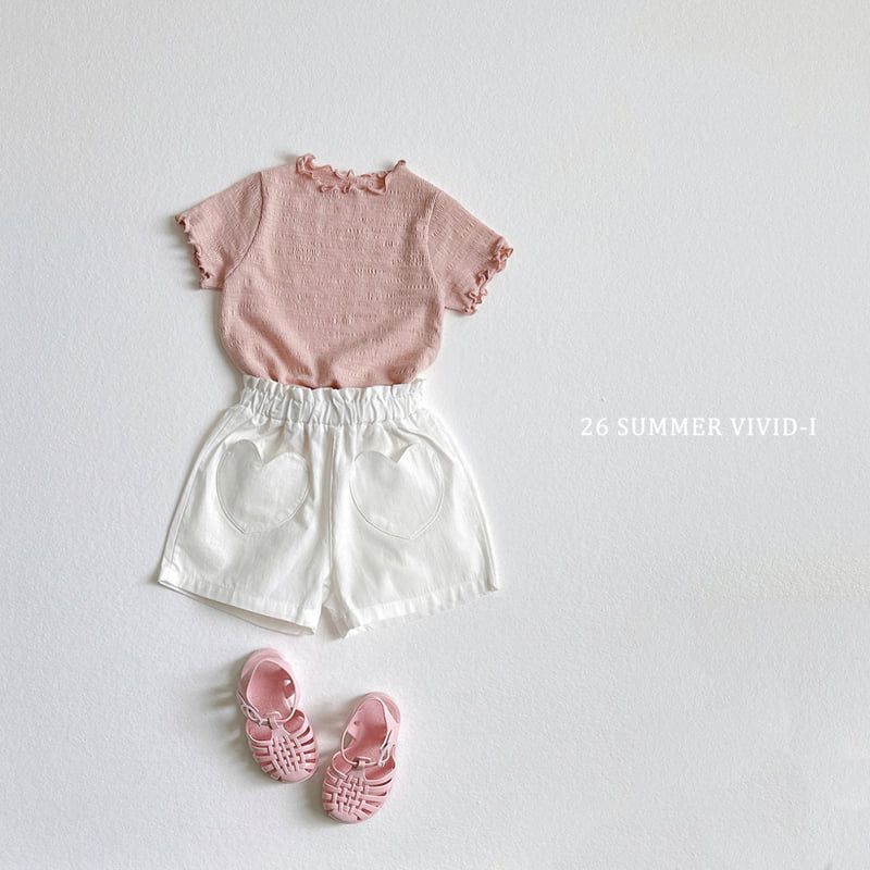 Vivid I - Korean Children Fashion - #kidsshorts - Yoru Slub Frill Tee - 7