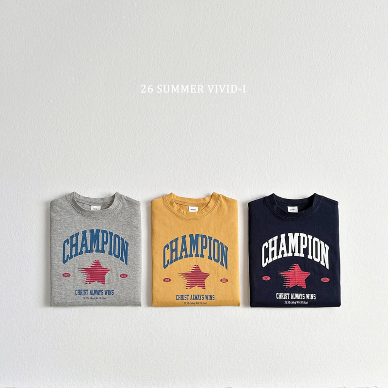 Vivid I - Korean Children Fashion - #kidsshorts - Champion Short Sleeve Tee - 3