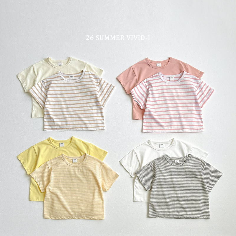 Vivid I - Korean Children Fashion - #kidsshorts - Short Sleeve Tee (set of 2)