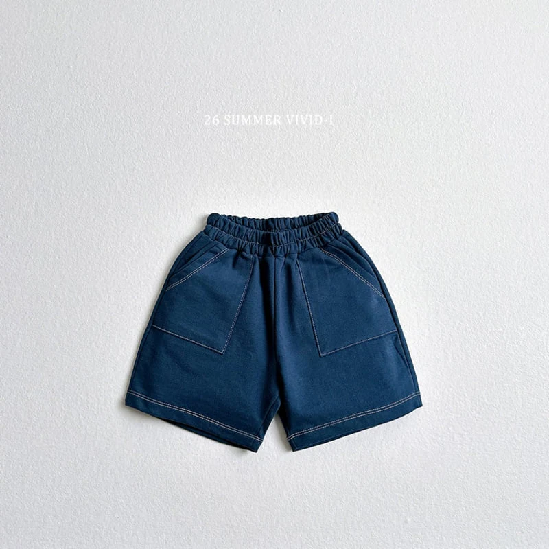 Vivid I - Korean Children Fashion - #kidsshorts - Sweat Stitch Shorts - 5