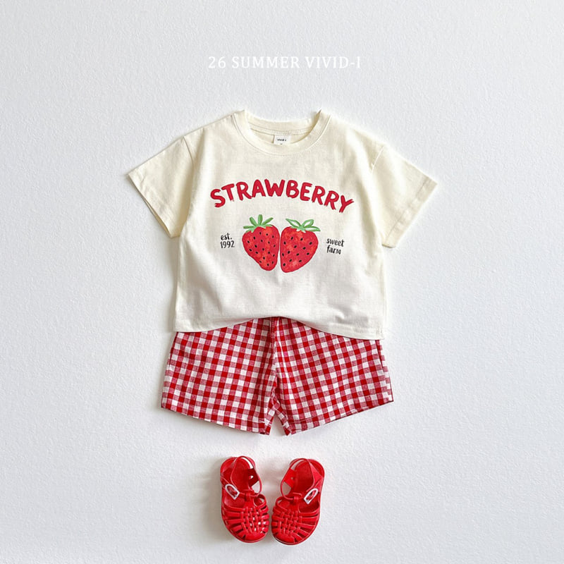 Vivid I - Korean Children Fashion - #fashionkids - Check Fruit Set - 4