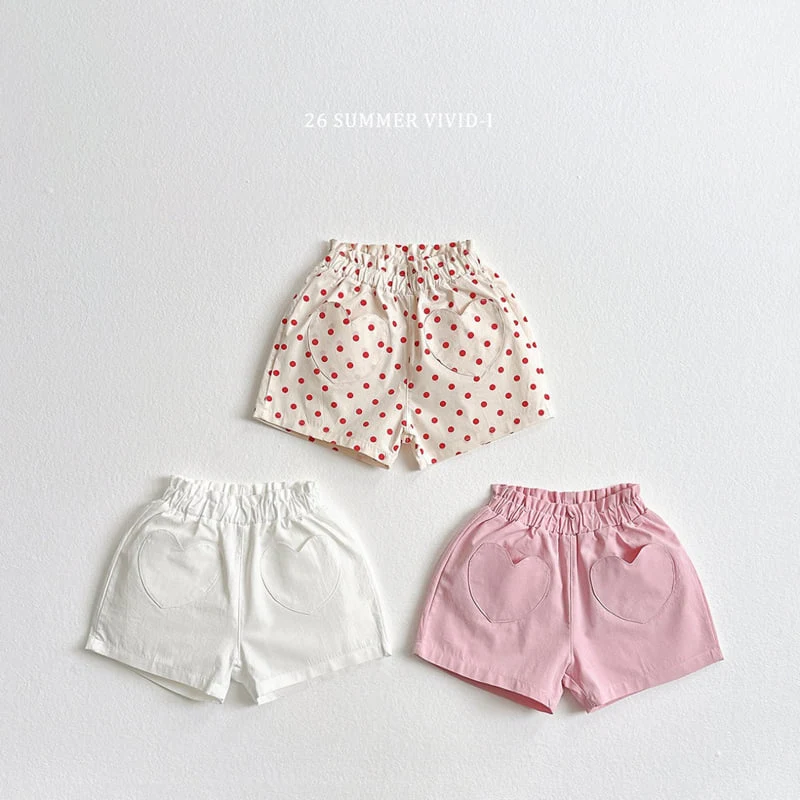 Vivid I - Korean Children Fashion - #kidsshorts - Heart Pocket Shorts