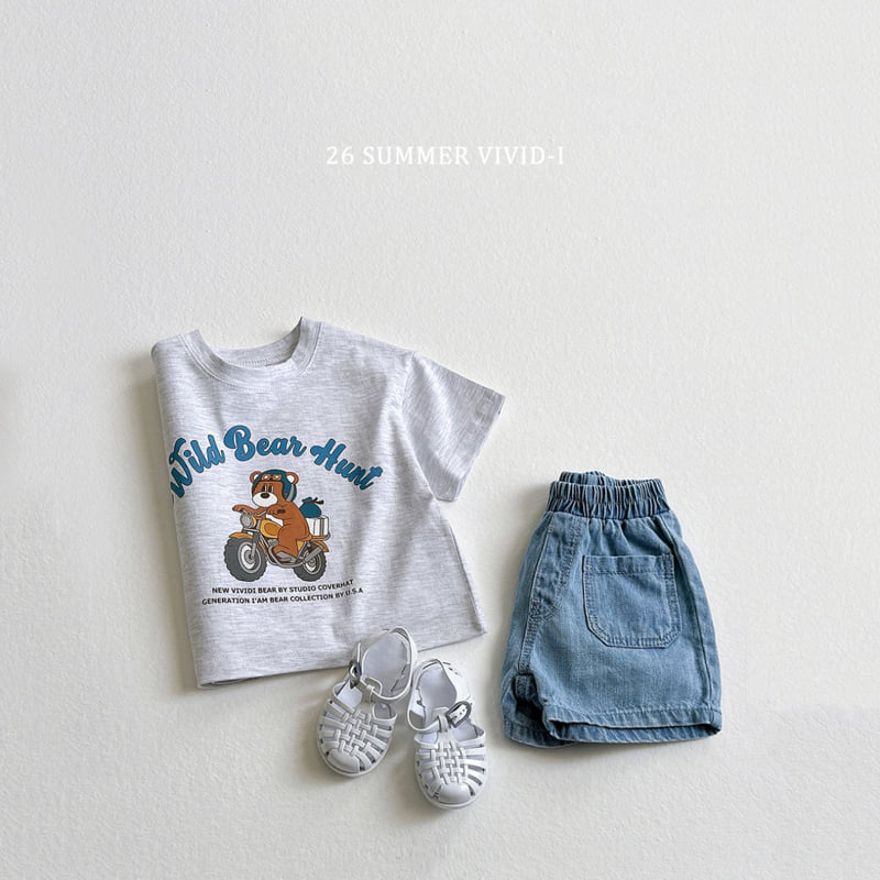 Vivid I - Korean Children Fashion - #kidsshorts - Slub Pocket Denim Shorts - 10