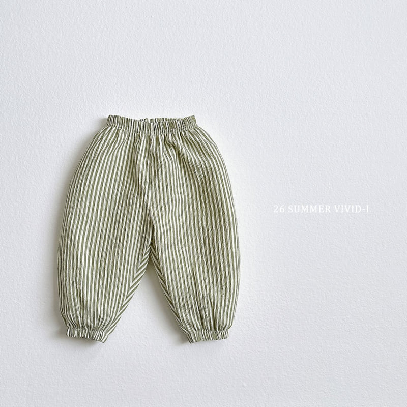 Vivid I - Korean Children Fashion - #kidsshorts - Vertical Yoru Loose Pants - 5