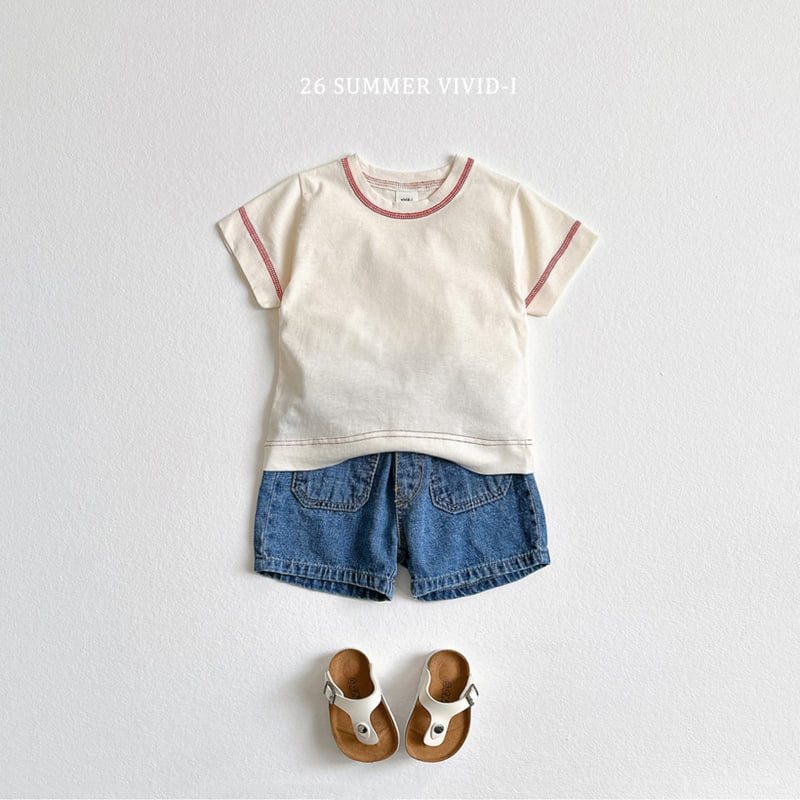 Vivid I - Korean Children Fashion - #kidsshorts - Silket Rib Short Sleeve Tee - 8