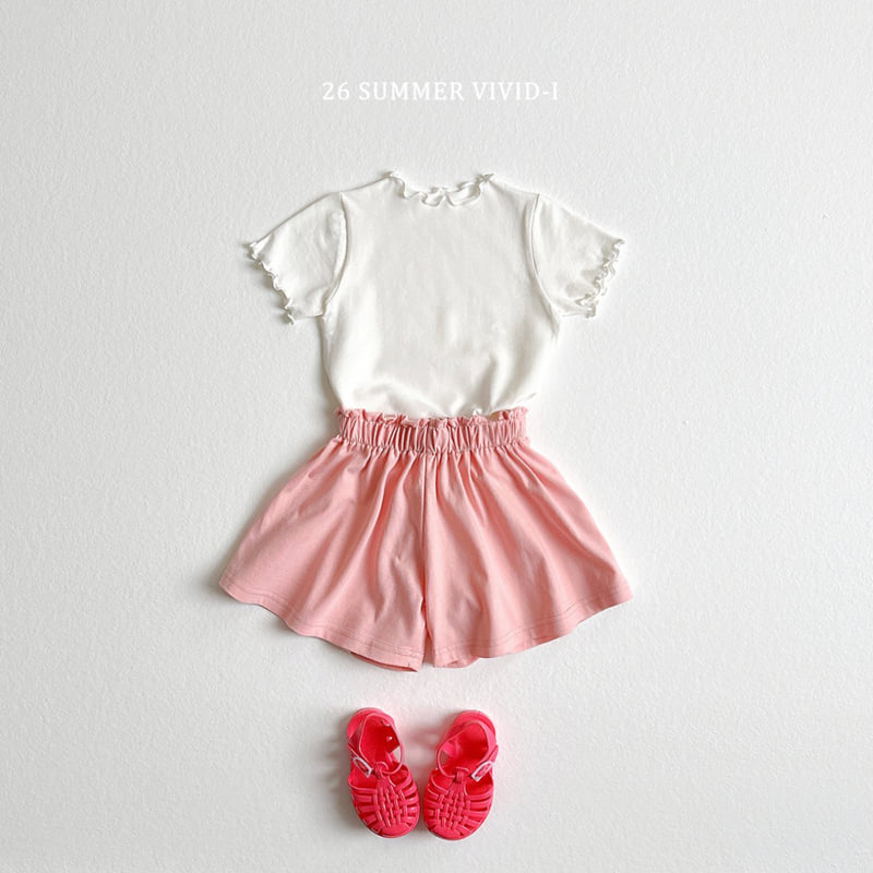 Vivid I - Korean Children Fashion - #kidsshorts - Essential Frill Tee - 7