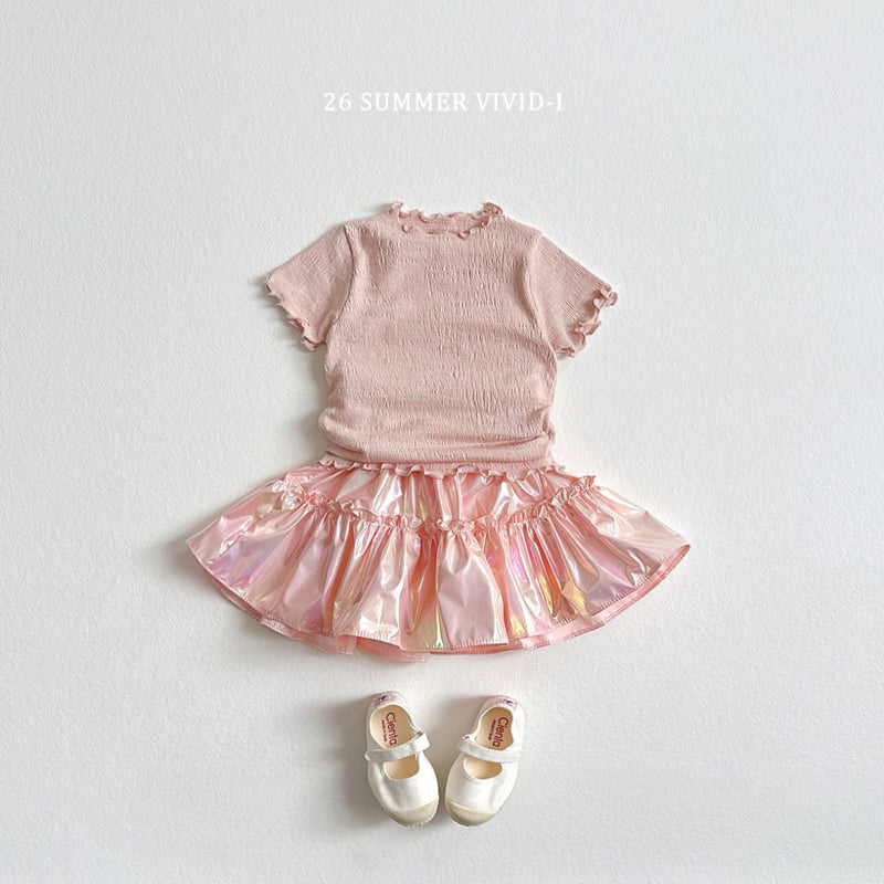Vivid I - Korean Children Fashion - #kidsstore - Yoru Slub Frill Tee - 8
