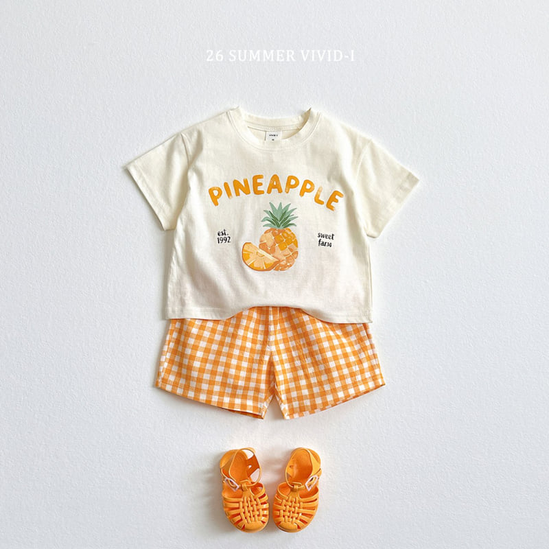 Vivid I - Korean Children Fashion - #kidsstore - Check Fruit Set - 5
