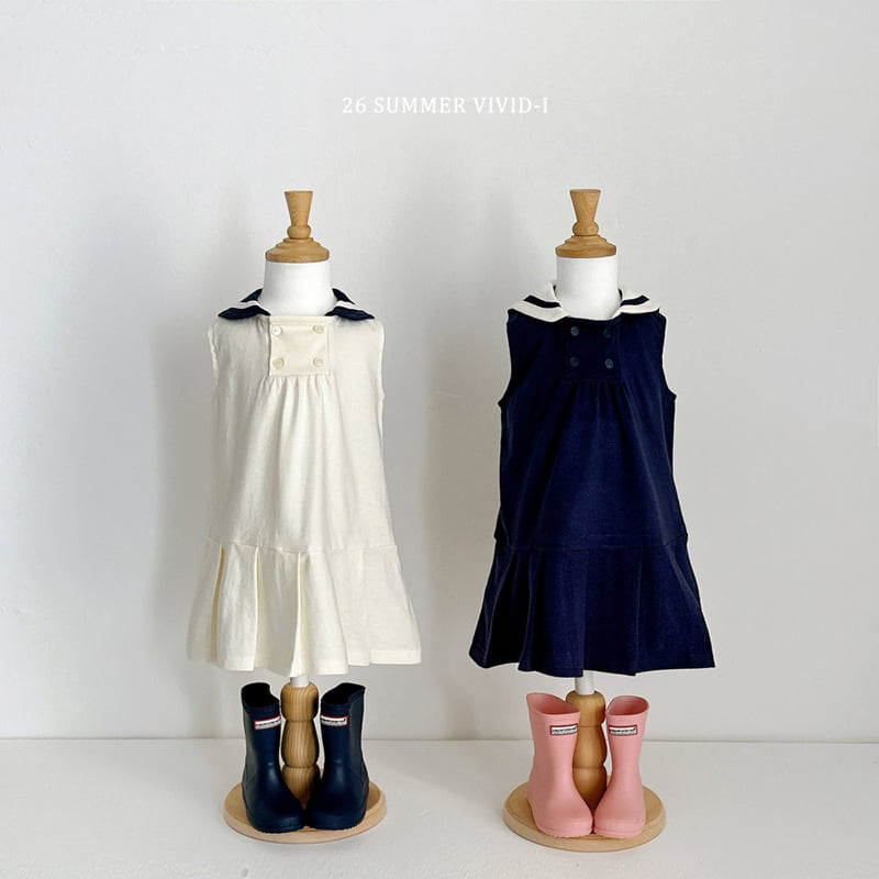 Vivid I - Korean Children Fashion - #kidsstore - Sailor Sleeveless One-piece - 11