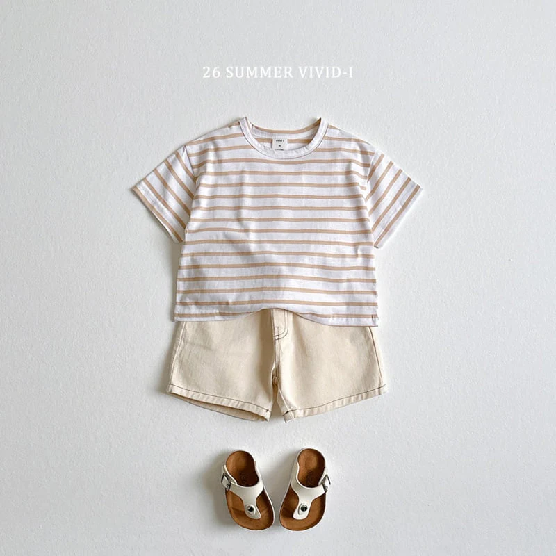 Vivid I - Korean Children Fashion - #kidsstore - Stitch Cotton Shorts - 7
