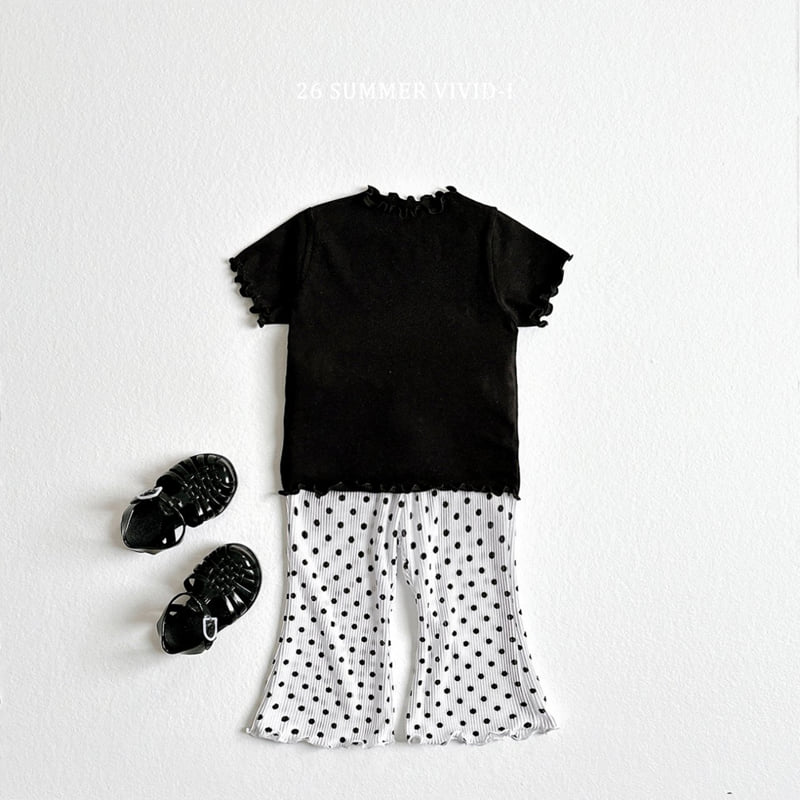 Vivid I - Korean Children Fashion - #kidzfashiontrend - Color Pleated Flared Cropped Pants - 12