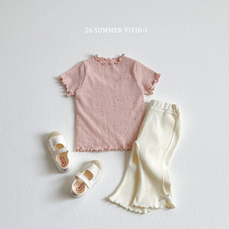 Vivid I - Korean Children Fashion - #kidzfashiontrend - Yoru Slub Frill Tee - 9