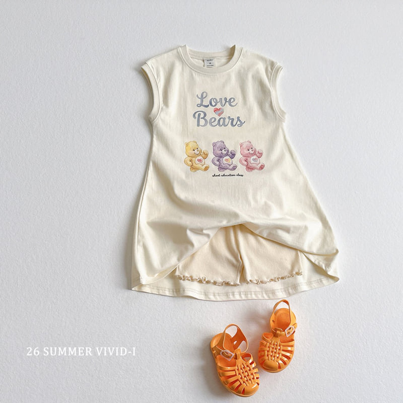 Vivid I - Korean Children Fashion - #kidzfashiontrend - Painted Bear Long One-piece - 8
