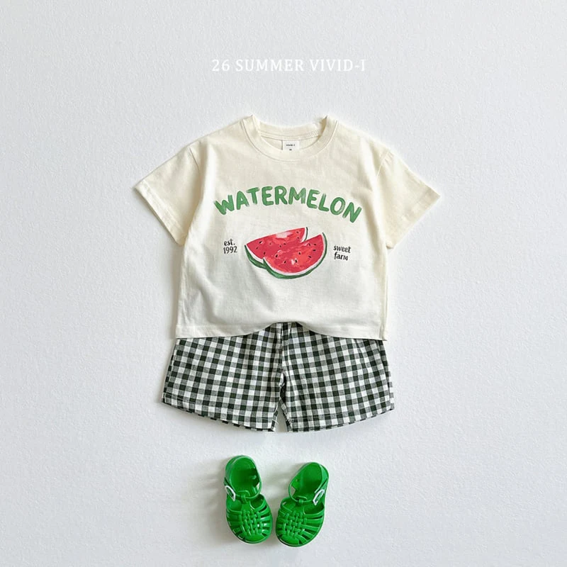 Vivid I - Korean Children Fashion - #kidzfashiontrend - Check Fruit Set - 6