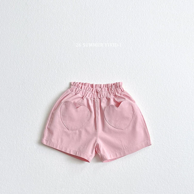 Vivid I - Korean Children Fashion - #kidzfashiontrend - Heart Pocket Shorts - 3