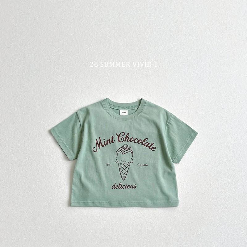 Vivid I - Korean Children Fashion - #kidzfashiontrend - Ice Cream Short Sleeve Tee - 6