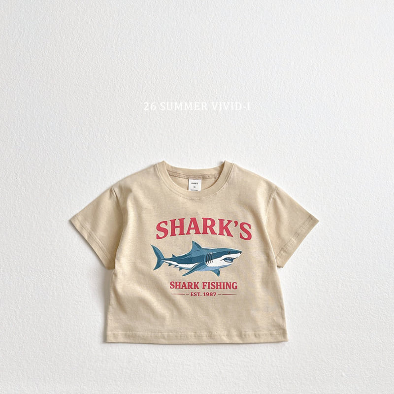 Vivid I - Korean Children Fashion - #kidzfashiontrend - Shark Silket Short Sleeve Tee - 5