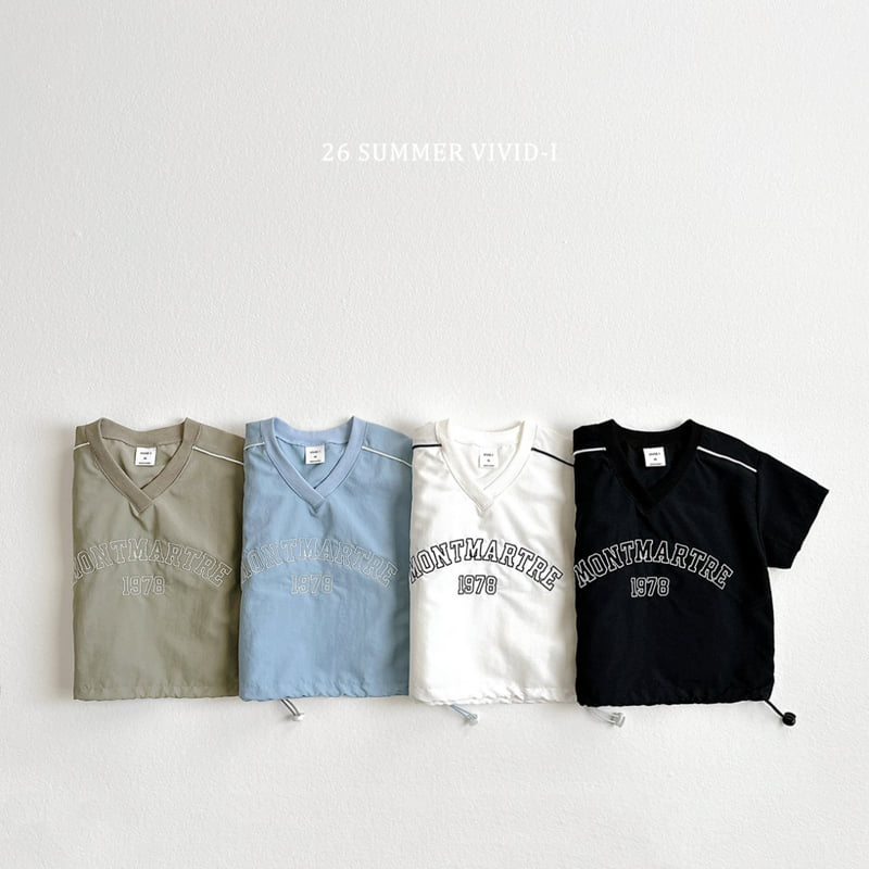 Vivid I - Korean Children Fashion - #kidzfashiontrend - Nylon Track Short Sleeve Tee - 3