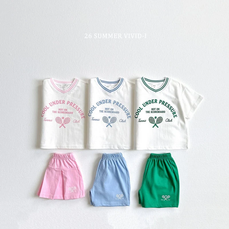 Vivid I - Korean Children Fashion - #kidzfashiontrend - V-Neck Tennis Set
